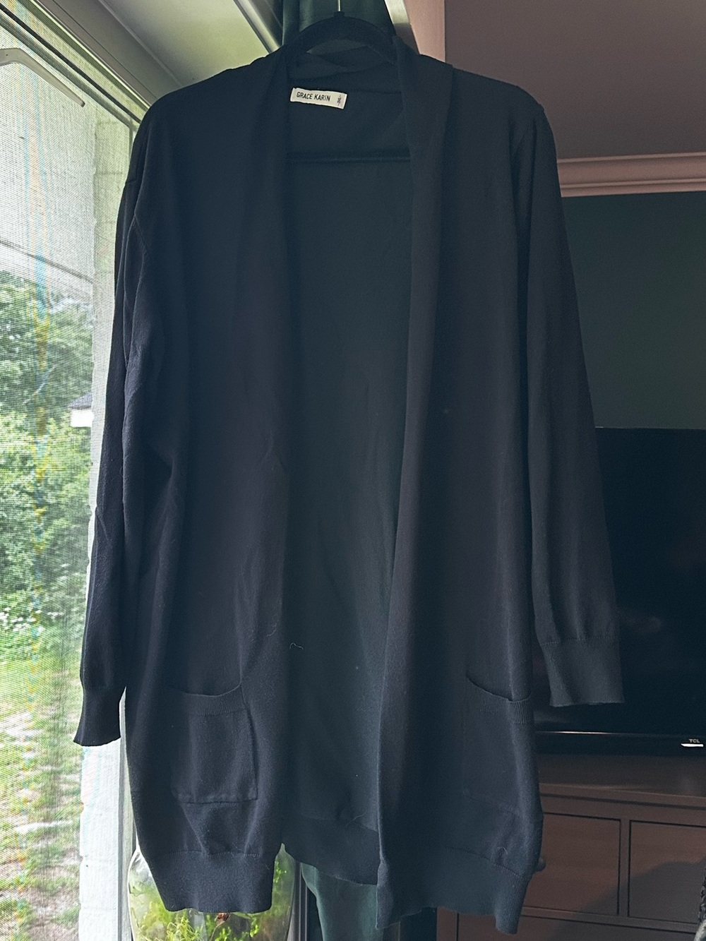 Grace Karin Black Knit Cardigan